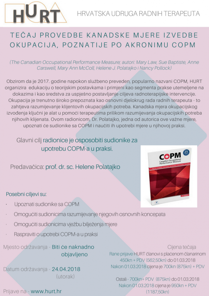 Te aj Provedbe Kanadske Mjere Izvedbe Okupacija COPM The Canadian 